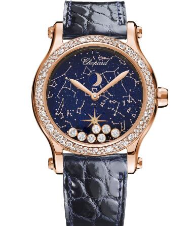 Chopard Happy Moon Watch Cheap Price 36 MM AUTOMATIC ROSE GOLD DIAMONDS 274894-5001