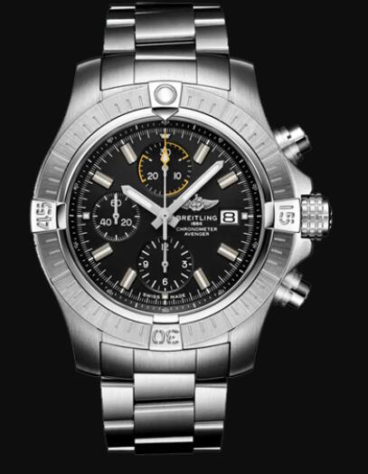 Replica Breitling Avenger Chronograph 45 Stainless Steel - Black Bold Watch A13317101B1A1