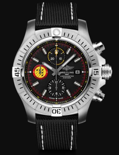 Breitling Avenger Chronograph 45 Swiss Air Force Team Limited Edition Stainless Steel - Black Replica Watch A133171A1B1X1