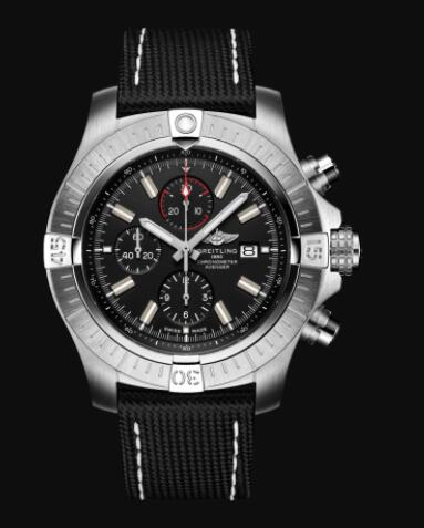 Replica Breitling Super Avenger Chronograph 48 Stainless Steel - Black Watch A13375101B1X1