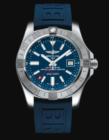 Replica Breitling Avenger II GMT Stainless Steel - Blue Watch A32390111C1S2