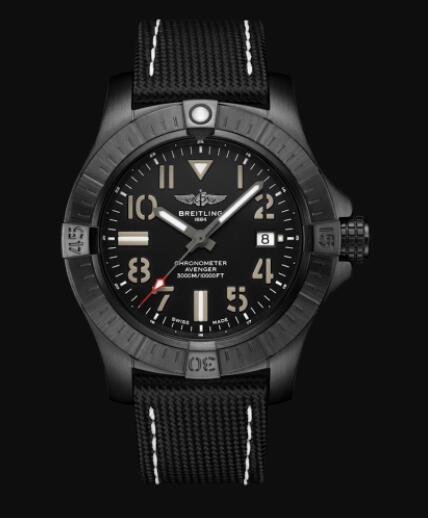Replica Breitling Avenger Automatic 45 Seawolf Night Mission DLC-Coated Titanium - Black Bold Watch V17319101B1X1