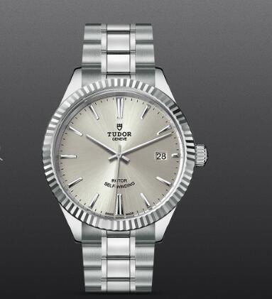 Tudor Style Swiss Replica Watch 38mm steel case silver dial m12510-0001