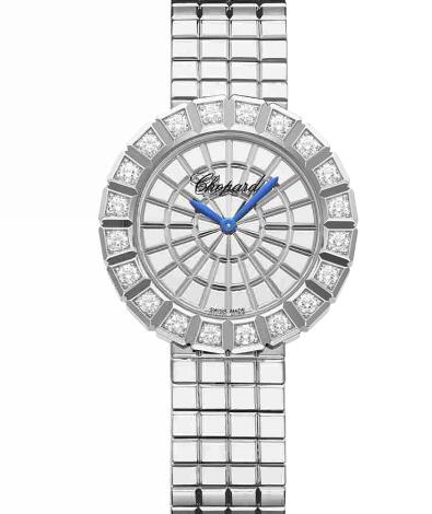 Chopard Ice Cube Replica Watch ICE CUBE 36 MM QUARTZ WHITE GOLD DIAMONDS 104015-1001