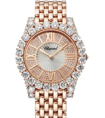 Chopard Replica Watch L’HEURE DU DIAMANT ROUND MEDIUM 18K ROSE GOLD AND DIAMONDS 109419-5401