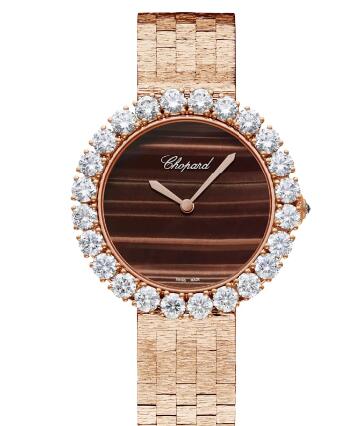 Chopard Replica Watch L’HEURE DU DIAMANT ROUND MEDIUM 18K ROSE GOLD AND DIAMONDS 10A419-5023