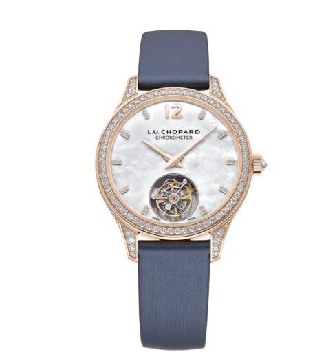 Replica Chopard L.U.C Watch L.U.C FLYING T TWIN LADIES 35 MM AUTOMATIC ROSE GOLD DIAMONDS 131981-5001