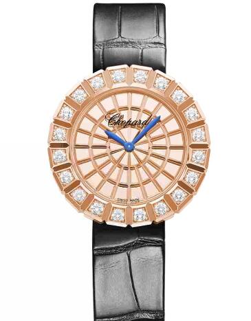 Chopard Ice Cube Replica Watch ICE CUBE 36 MM QUARTZ ROSE GOLD DIAMONDS 134015-5001