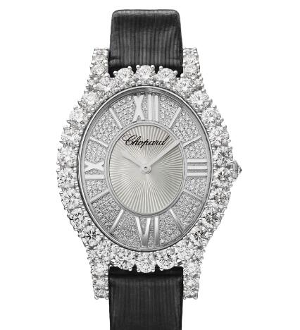 Chopard Replica Watch L’HEURE DU DIAMANT OVAL MEDIUM 18K WHITE GOLD AND DIAMONDS 139383-1201