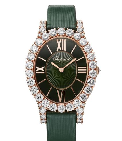 Chopard Replica Watch L’HEURE DU DIAMANT OVAL MEDIUM 18K ROSE GOLD AND DIAMONDS 139383-5009