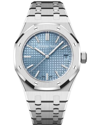 2022 Audemars Piguet Royal Oak Selfwinding 37 Stainless Steel Light Blue Replica Watch 15550ST.OO.1356ST.04