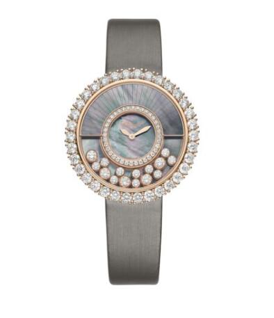 Replica Chopard HAPPY DIAMONDS Watch JOAILLERIE 38 MM QUARTZ ROSE GOLD DIAMONDS 204035-5001