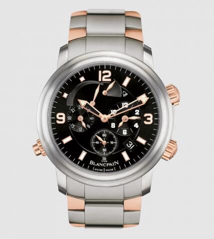 Replica Blancpain Léman Réveil GMT Titanium / Red Gold / Black / Bracelet Watch 2041-12A30-98A.B