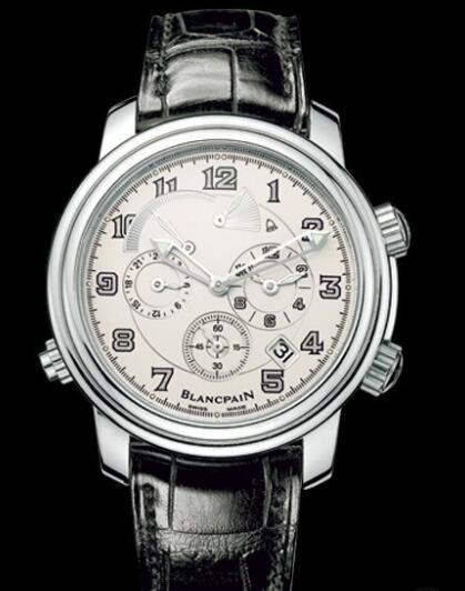 Blancpain Léman Réveil GMT Replica Watch 2041-1542M-53B White Gold - MIlitary Opaline Dial