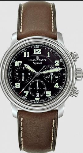 Replica Blancpain Léman Chronograph Flyback Stainless Steel / Black / Strap Watch 2185F-1130-63