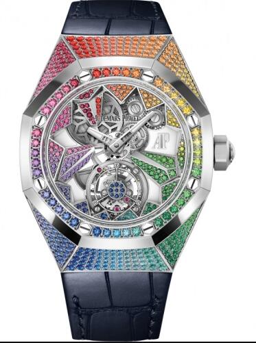 Replica Audemars Piguet Royal Oak Concept Flying Tourbillon White Gold Rainbow Watch 26227BC.YY.D326CR.01