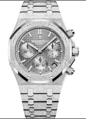 Replica Audemars Piguet Royal Oak Chronograph 41 Frosted White Gold Watch 26239BC.GG.1224BC.01