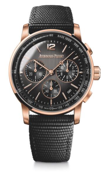 Audemars Piguet CODE 11.59 Chronograph Selfwinding Pink Gold Ceramic Grey Gradient Replica Watch 26393NR.OO.A002KB.01