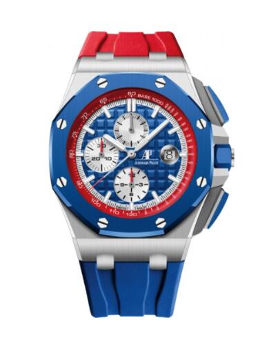 Replica Audemars Piguet Royal Oak Offshore 44 Stainless Steel Ceramic Blue & Red Watch 26400SO.OO.A502CA.01