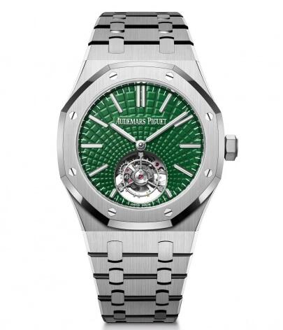 Audemars Piguet Royal Oak Self-Winding Flying Tourbillon Titanium / Green Replica Watch 26534TI.OO.1220TI.01