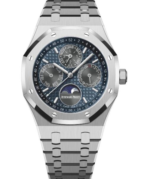 Audemars Piguet Royal Oak Perpetual Calendar 41 Titanium Blue 26574TI.OO.1220TI.01 Replica Watch