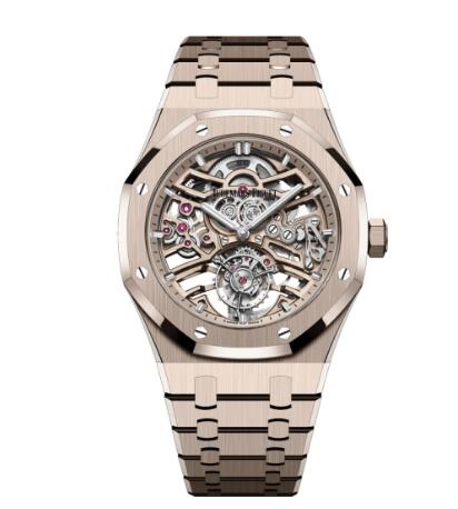 Audemars Piguet Royal Oak Self-Winding Flying Tourbillon Openworked Sand Gold Replica Watch 26735SG.OO.1320SG.01