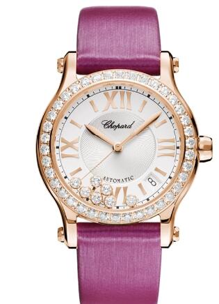 Chopard Happy Sport Watch Cheap Price 36 MM AUTOMATIC ROSE GOLD DIAMONDS 274808-5003