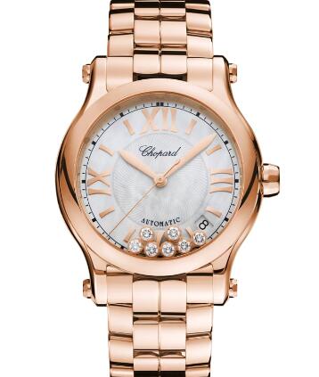 Chopard Happy Sport Watch Cheap Price 36 MM AUTOMATIC ROSE GOLD DIAMONDS 274808-5009