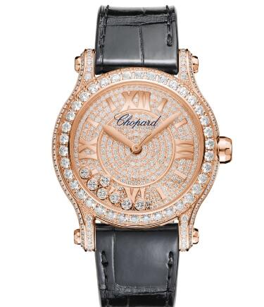 Chopard Happy Sport Joaillerie Watch Cheap Price 36 MM AUTOMATIC ROSE GOLD DIAMONDS 274891-5001