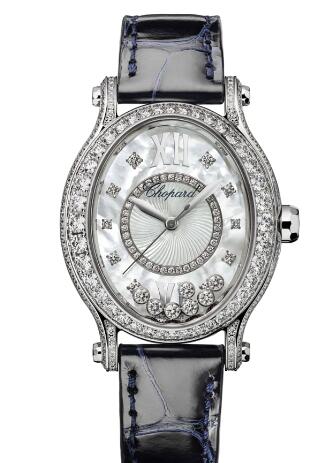 Chopard Happy Sport Oval Watch Cheap Price 31 X 29 MM AUTOMATIC WHITE GOLD DIAMONDS 275372-1001