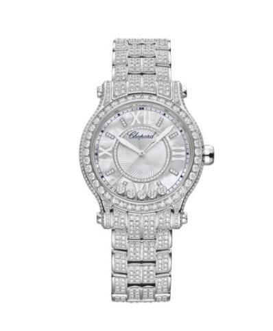 Chopard Happy Sport Watch Replica 33 MM AUTOMATIC WHITE GOLD DIAMONDS 275378-1001