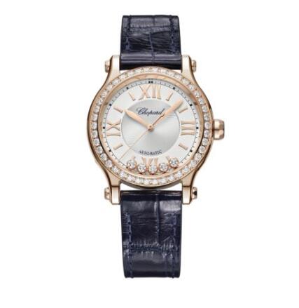 Chopard Happy Sport Watch Replica 33 MM AUTOMATIC ROSE GOLD DIAMONDS 275378-5003