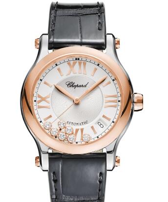 Chopard Happy Sport Watch Cheap Price 36 MM AUTOMATIC ROSE GOLD STAINLESS STEEL DIAMONDS 278559-6001