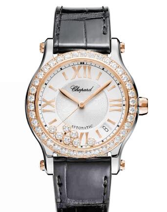 Chopard Happy Sport Watch Cheap Price 36 MM AUTOMATIC ROSE GOLD STAINLESS STEEL DIAMONDS 278559-6003