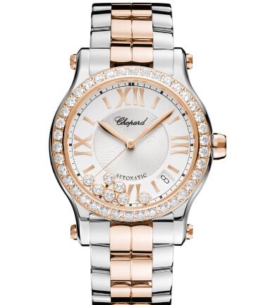 Chopard Happy Sport Watch Cheap Price 36 MM AUTOMATIC ROSE GOLD STAINLESS STEEL DIAMONDS 278559-6004