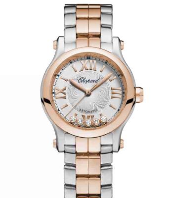 Chopard Happy Sport Watch Cheap Price 30 MM AUTOMATIC ROSE GOLD STAINLESS STEEL DIAMONDS 278573-6014