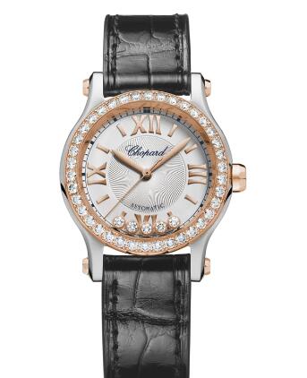 Chopard Happy Sport Watch Cheap Price 30 MM AUTOMATIC ROSE GOLD STAINLESS STEEL DIAMONDS 278573-6015