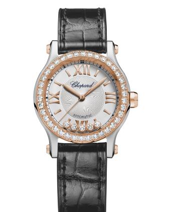 Chopard Happy Sport Watch Cheap Price 30 MM AUTOMATIC ROSE GOLD STAINLESS STEEL DIAMONDS 278573-6015
