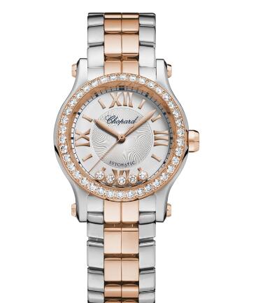 Chopard Happy Sport Watch Cheap Price 30 MM AUTOMATIC ROSE GOLD STAINLESS STEEL DIAMONDS 278573-6016