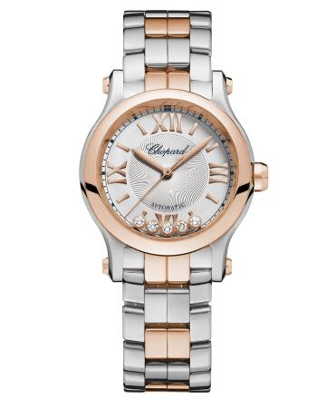 Chopard Happy Sport Watch Cheap Price 30 MM AUTOMATIC ROSE GOLD STAINLESS STEEL DIAMONDS 278573-6017