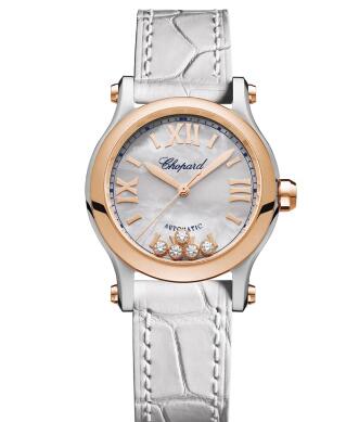 Chopard Happy Sport Watch Cheap Price 30 MM AUTOMATIC ROSE GOLD STAINLESS STEEL DIAMONDS 278573-6018