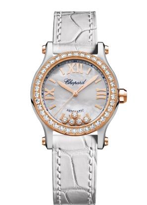 Chopard Happy Sport Watch Cheap Price 30 MM AUTOMATIC ROSE GOLD STAINLESS STEEL DIAMONDS 278573-6020