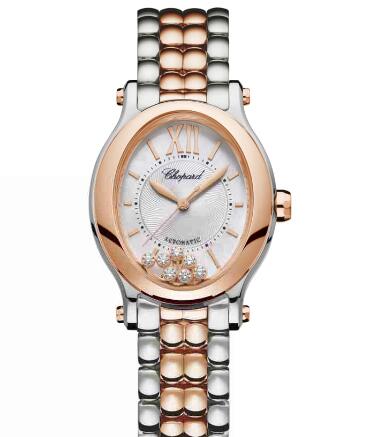 Chopard Happy Sport Oval Watch Cheap Price 31 X 29 MM AUTOMATIC GOLD ROSE STAINLESS STEEL DIAMONDS 278602-6002