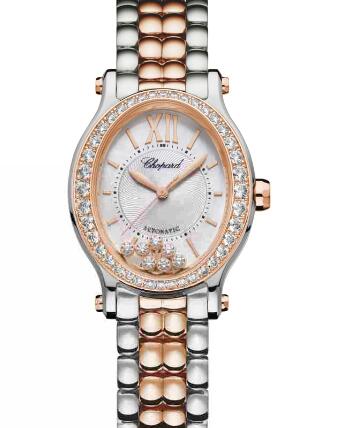 Chopard Happy Sport Oval Watch Cheap Price 31 X 29 MM AUTOMATIC GOLD ROSE STAINLESS STEEL DIAMONDS 278602-6004