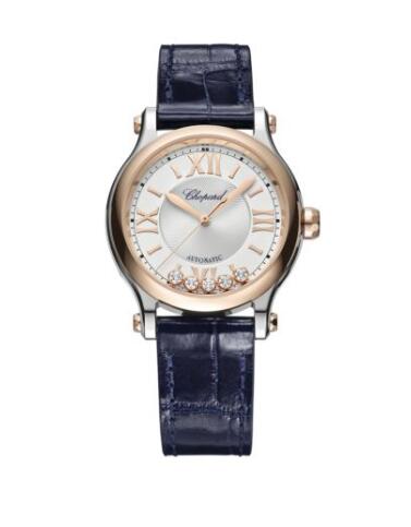 Chopard Happy Sport Watch Replica 33 MM AUTOMATIC ROSE GOLD STAINLESS STEEL DIAMONDS 278608-6001