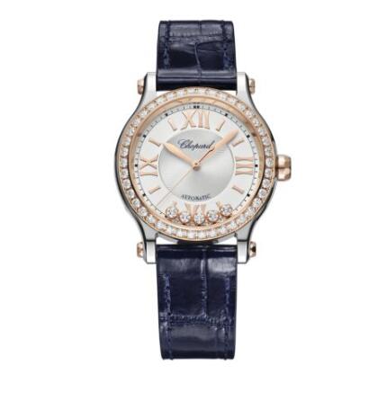 Chopard Happy Sport Watch Replica 33 MM AUTOMATIC ROSE GOLD EDELSTAHL DIAMONDS 278608-6003