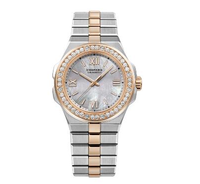 Chopard Alpine Eagle Replica Watch ALPINE EAGLE SMALL 36 MM AUTOMATIC ROSE GOLD CHOPARD LUCENT STEEL A223 DIAMONDS 298601-6002