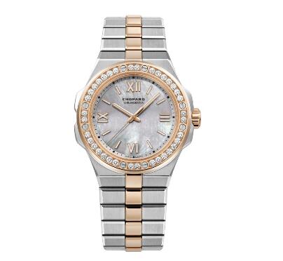 Chopard Alpine Eagle Replica Watch ALPINE EAGLE SMALL 36 MM AUTOMATIC ROSE GOLD CHOPARD LUCENT STEEL A223 DIAMONDS 298601-6002