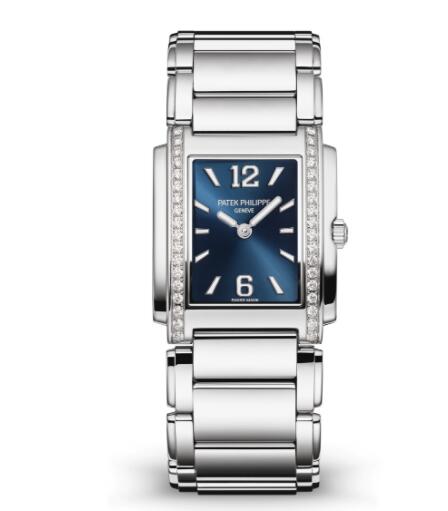 Patek Philippe Twenty~4 Stainless Steel Blue Sunburst Dial Watch 4910/1200A-001 Replica Watch