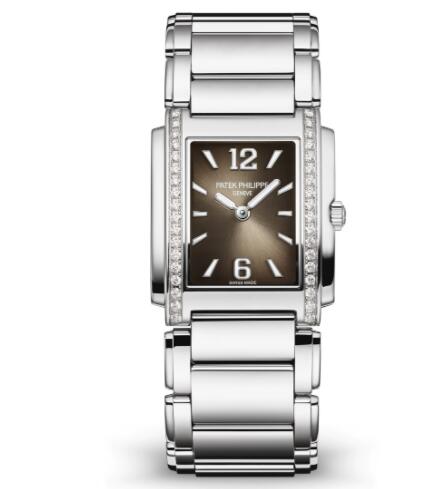 Patek Philippe Twenty~4 Stainless Steel Gray Sunburst Dial Watch 4910/1200A-010 Replica Watch